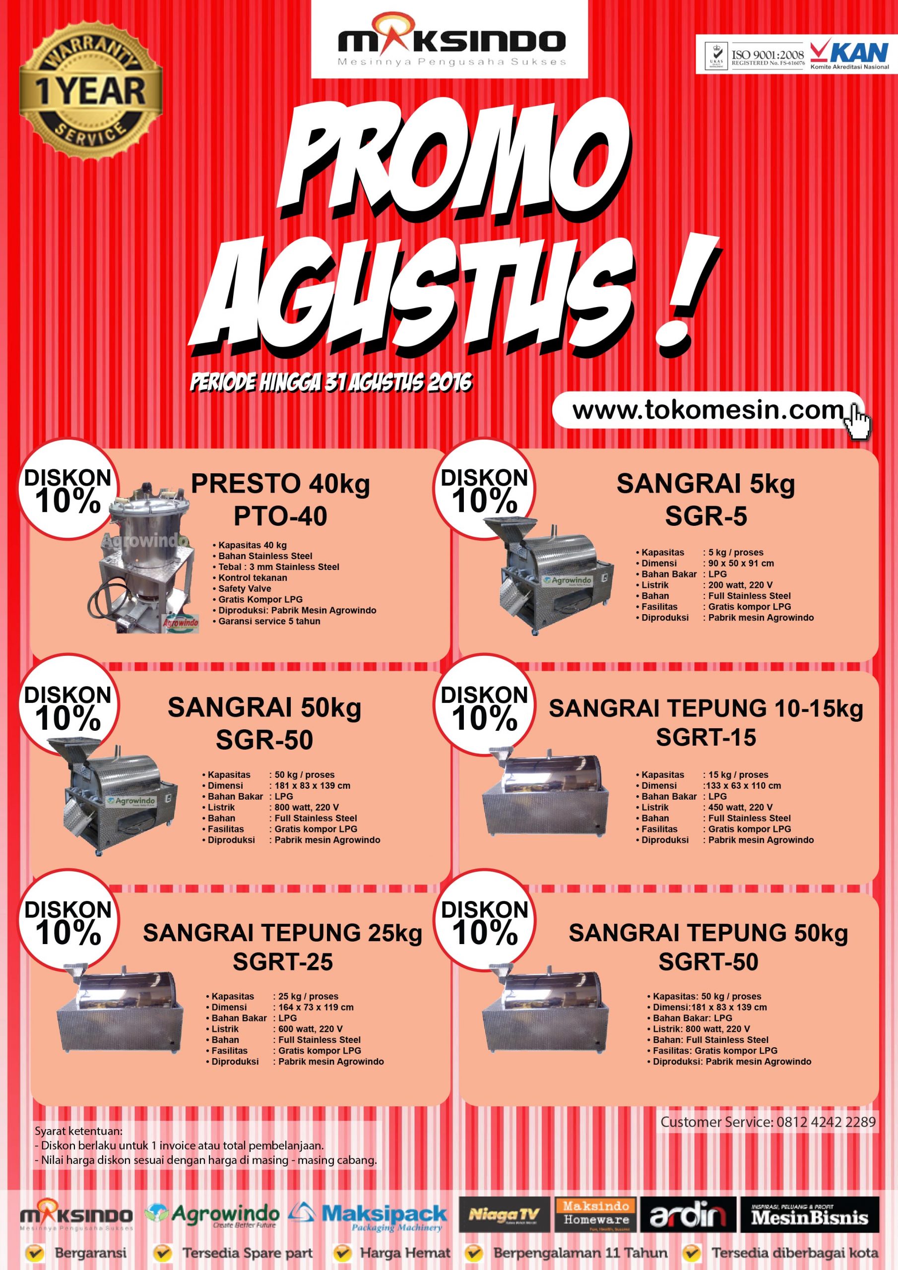 PROMO AGUSTUS UP TO 10%