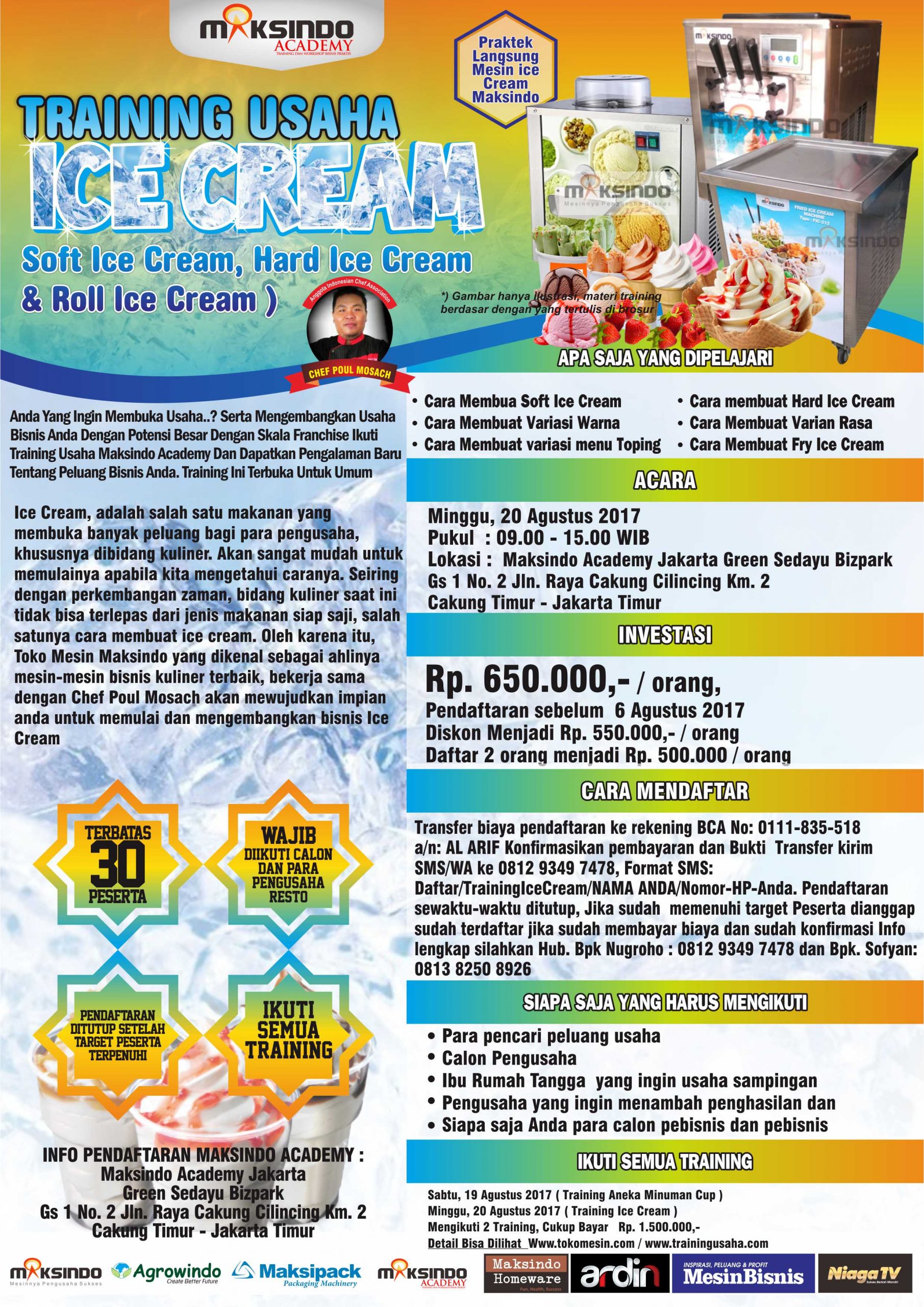 Training Usaha Ice Cream Roll, 20 Agustus 2017 Training Usaha Ice Cream Roll, 20 Agustus 2017