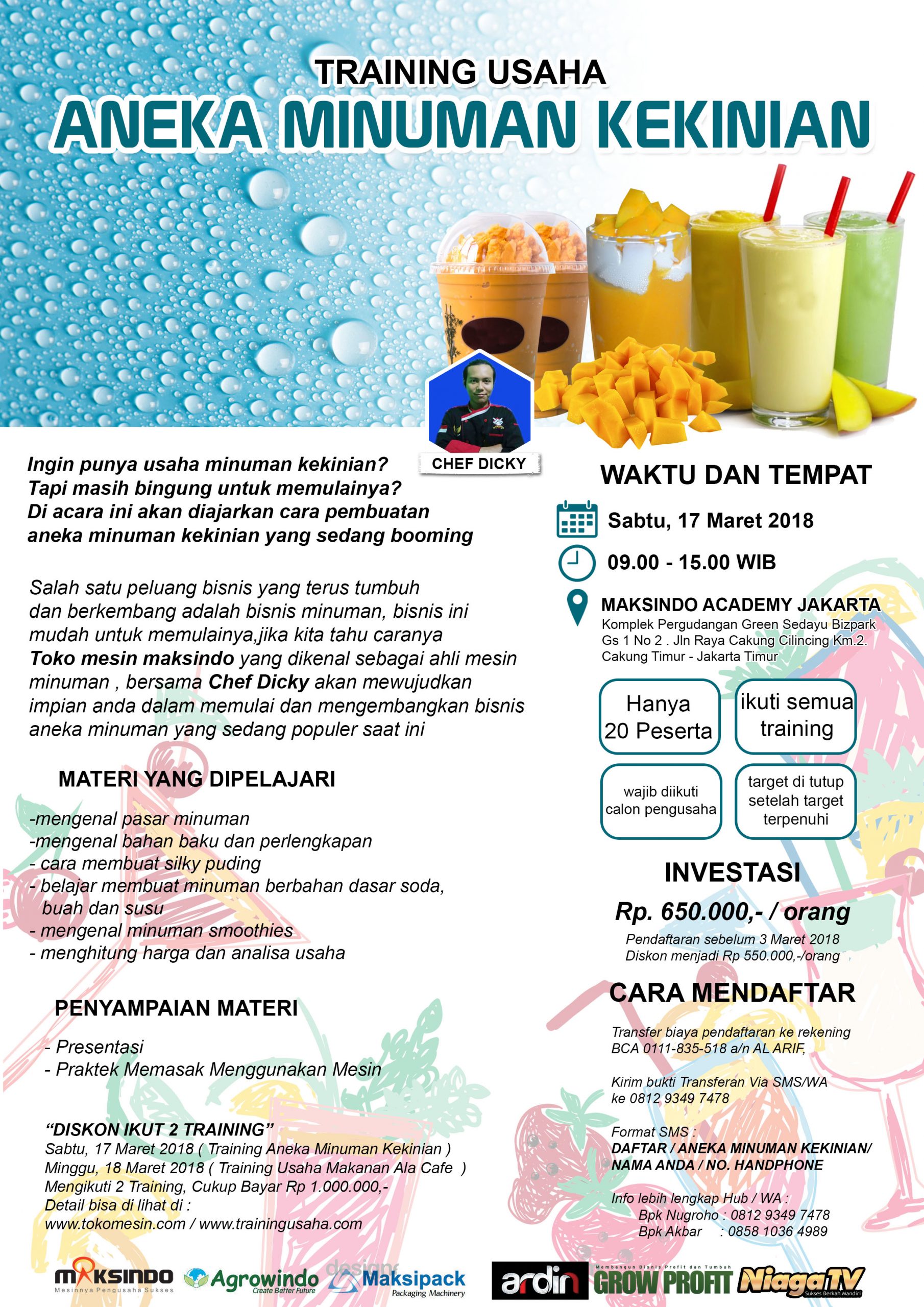 Training Usaha Aneka Minuman Kekinian, 17 Maret 2018