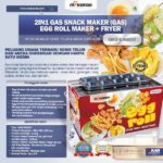 Jual Mesin Egg Roll Gas 2in1 Plus Fryer ERG007 Maksindo di Bali