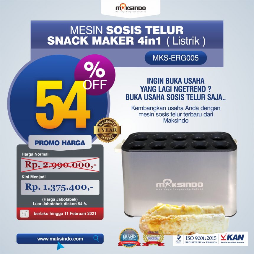 Jual Mesin Egg Roll Sosis Telur Snack Maker 4in1 Listrik di Bali