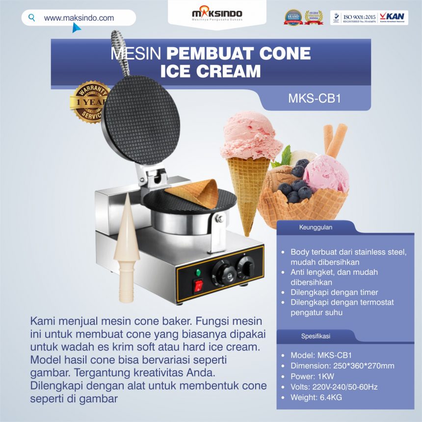 Jual Mesin Pembuat Cone (Cone Baker) Untuk Es Krim di Denpasar