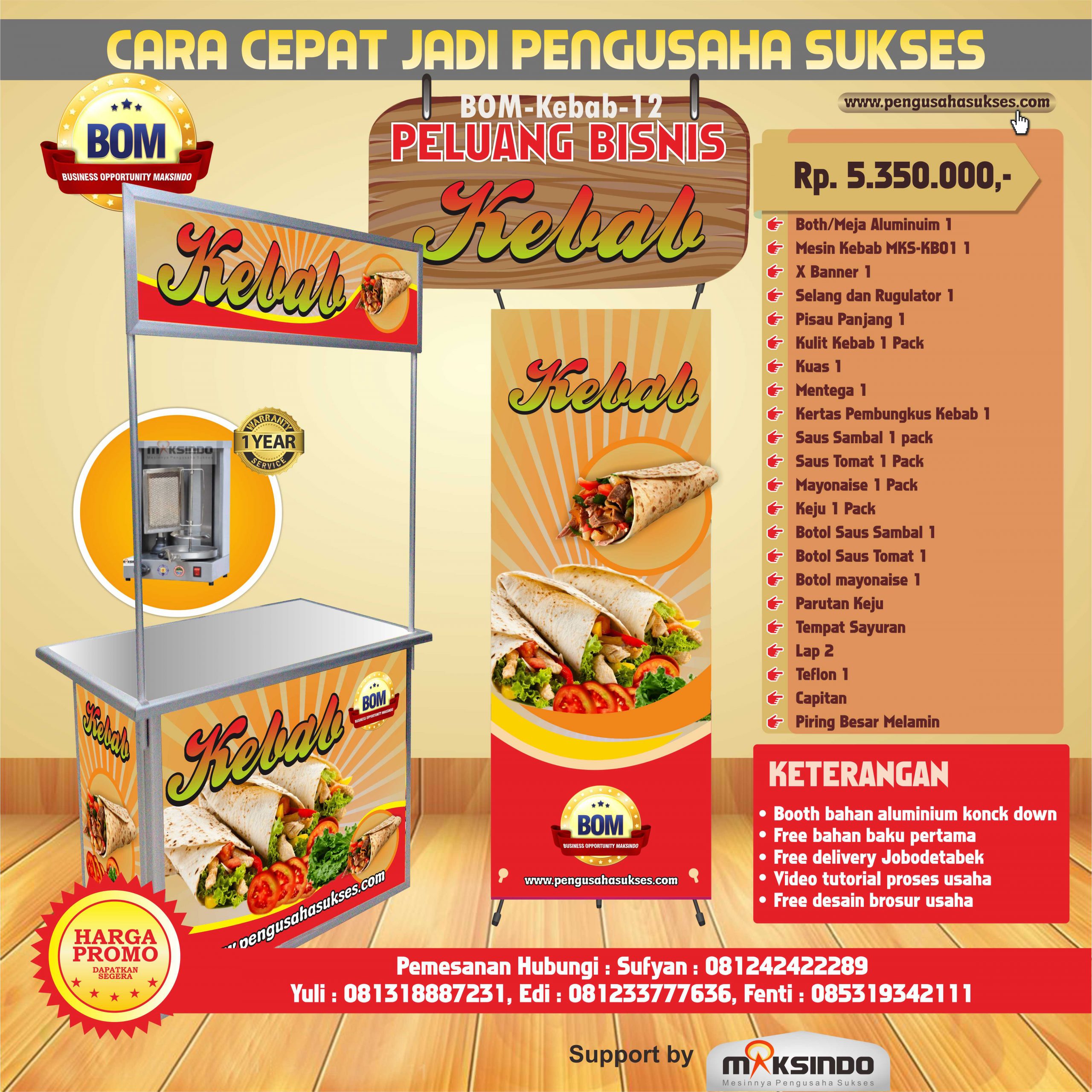 Paket Usaha Kebab Program BOM