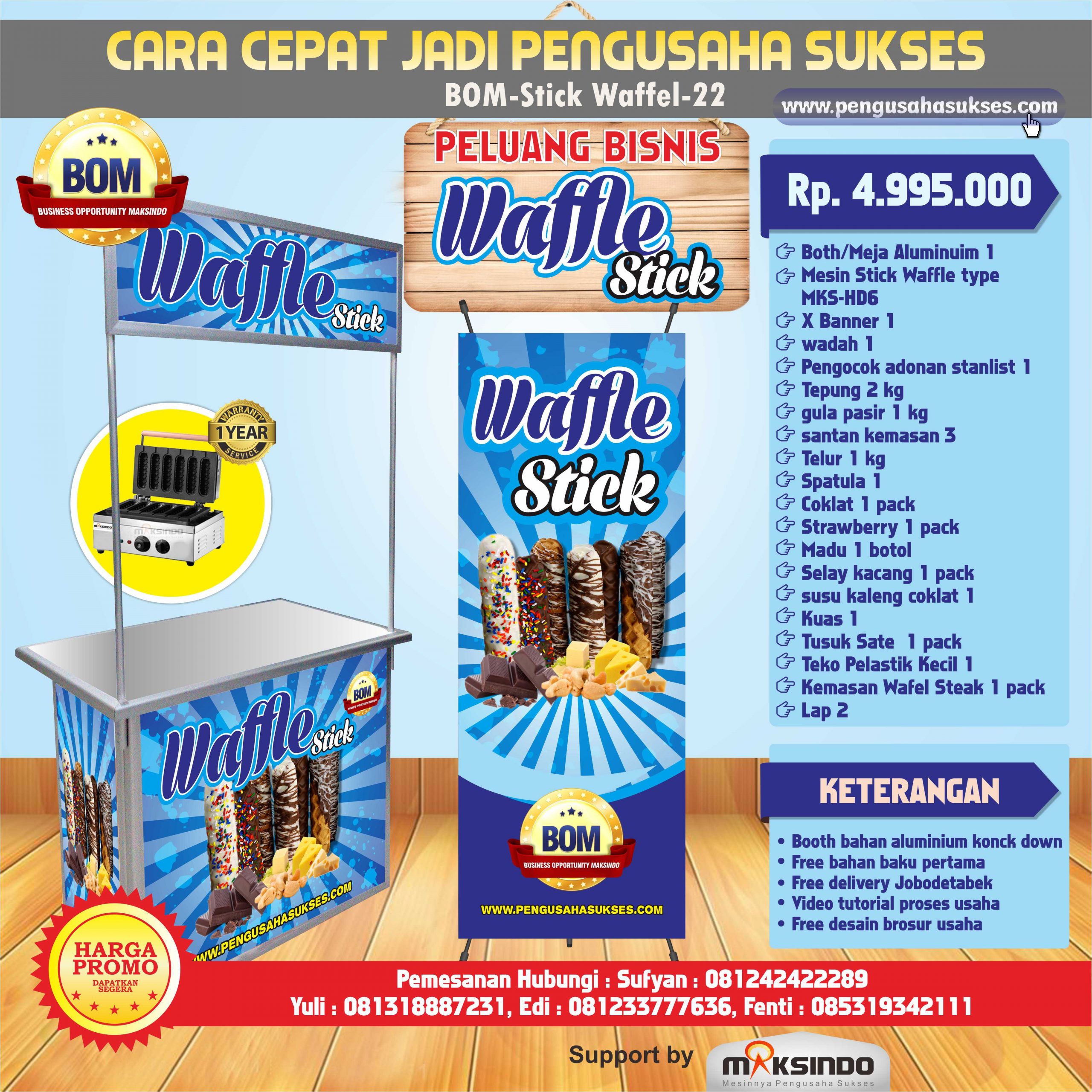 Paket Usaha Waffle Stick Program BOM