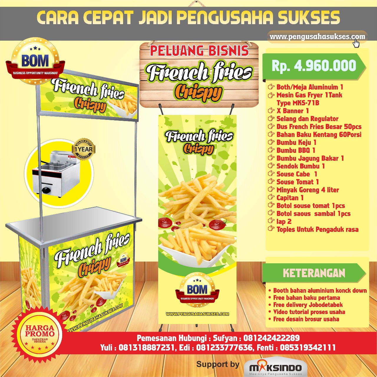 Paket Usaha French Fries Crispy Program BOM