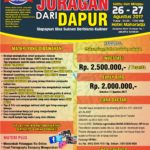 Workshop Jadi Juragan Dapur, 26-27 Agustus 2017