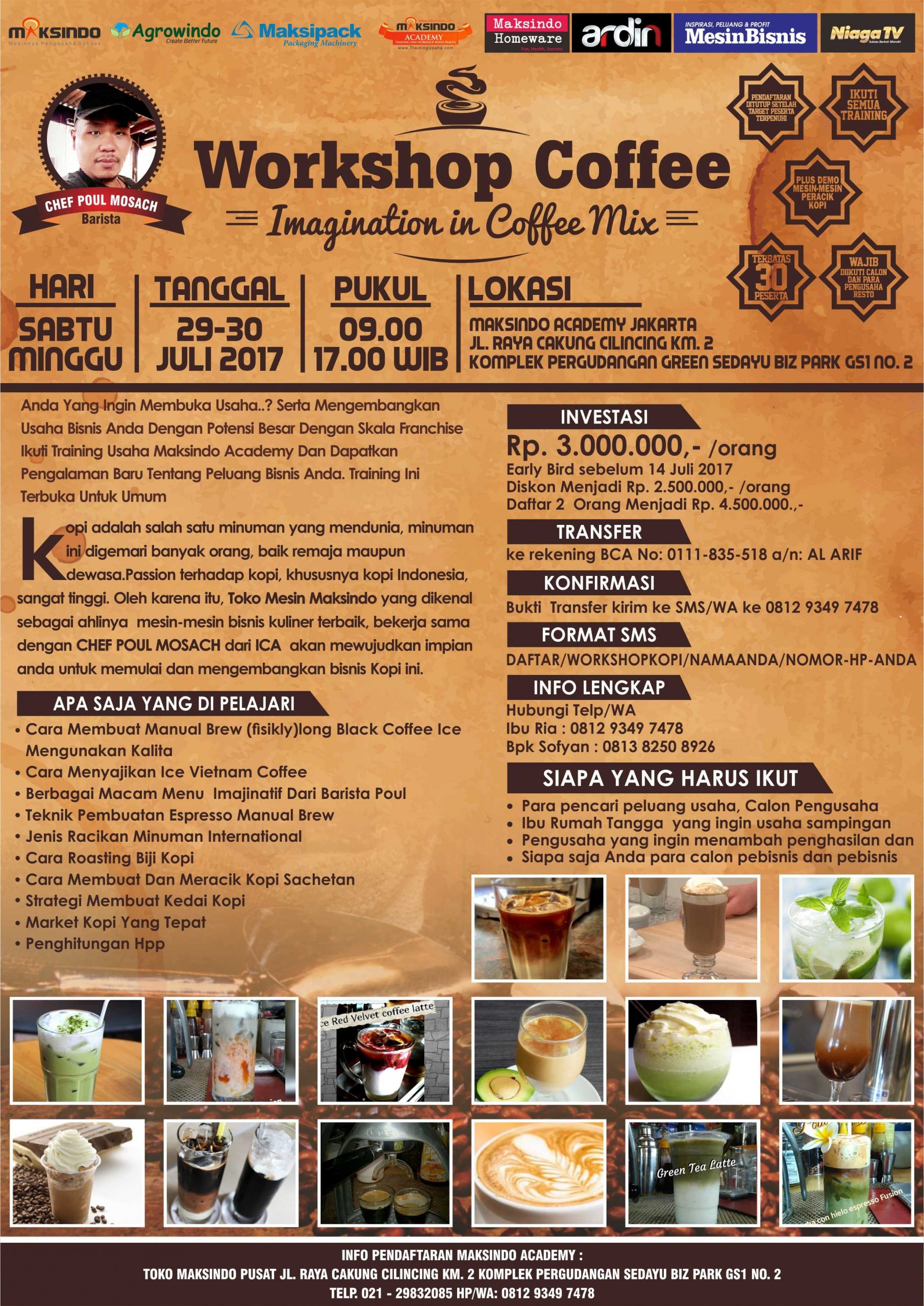 Workshop Coffee, 29-30 Juli 2017