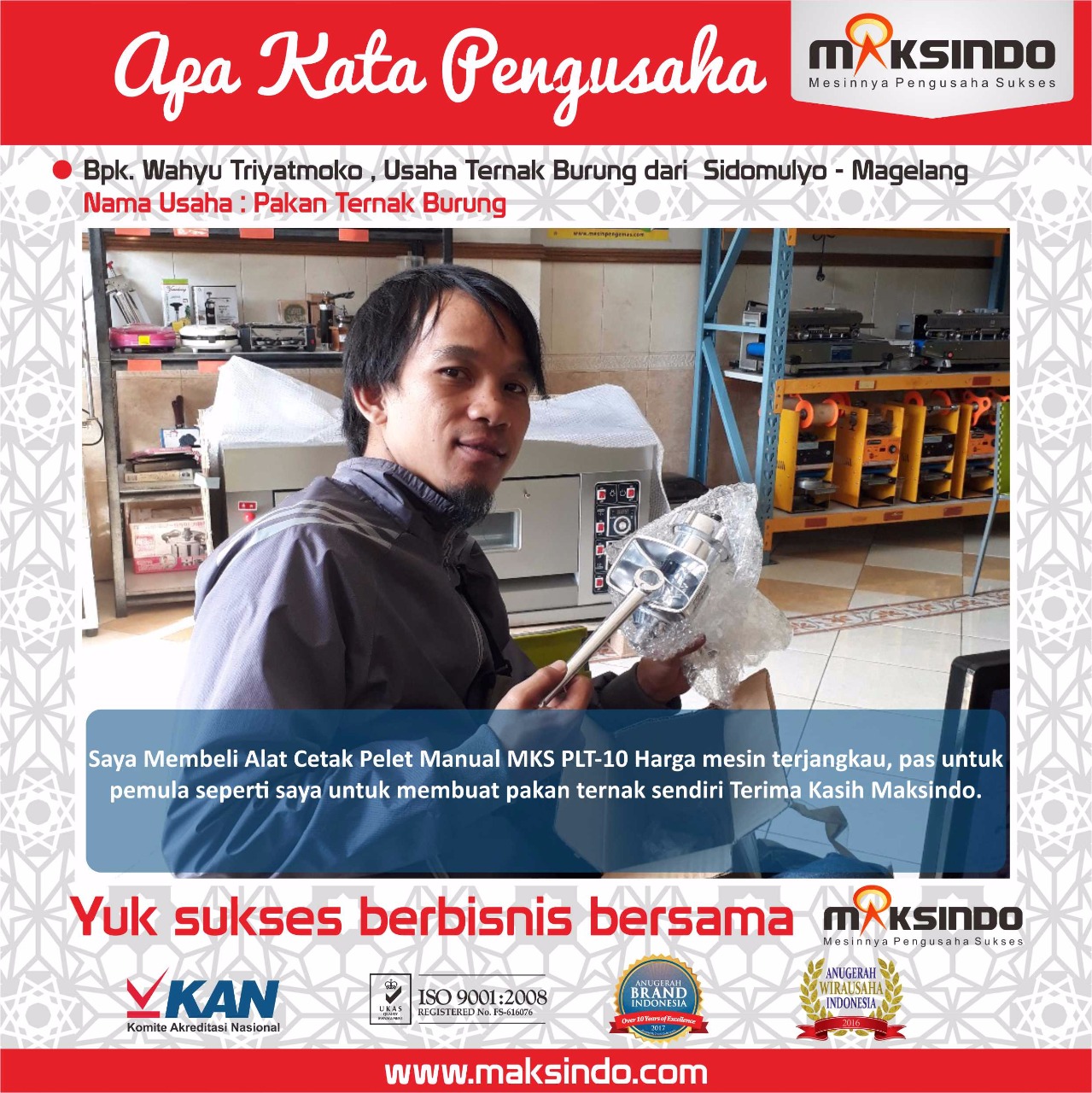 Pakan Ternak Burung : Usaha Pakan Ternak Burung Makin Mudah Dengan Alat Cetak Pelet