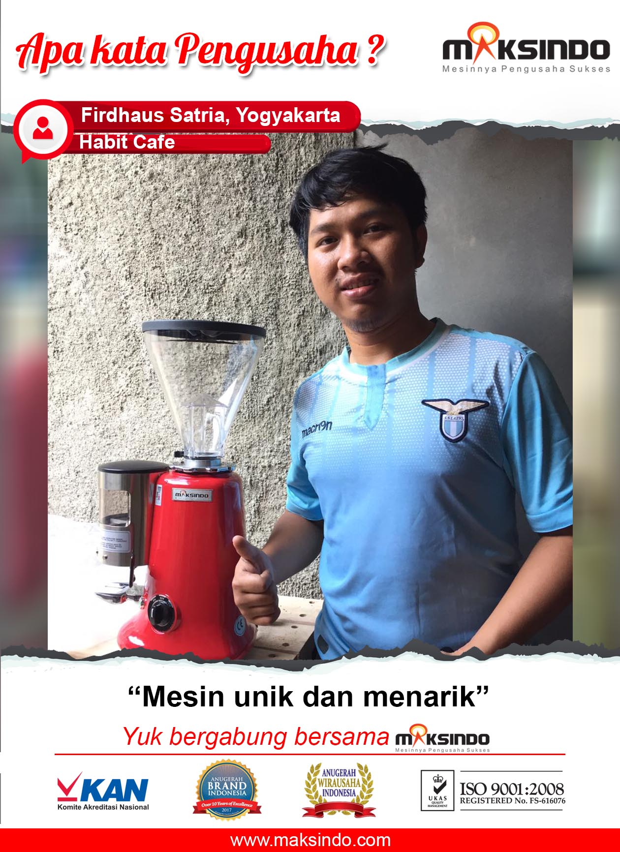Habit cafe : Mesin Grinder Maksindo Unik dan Menarik