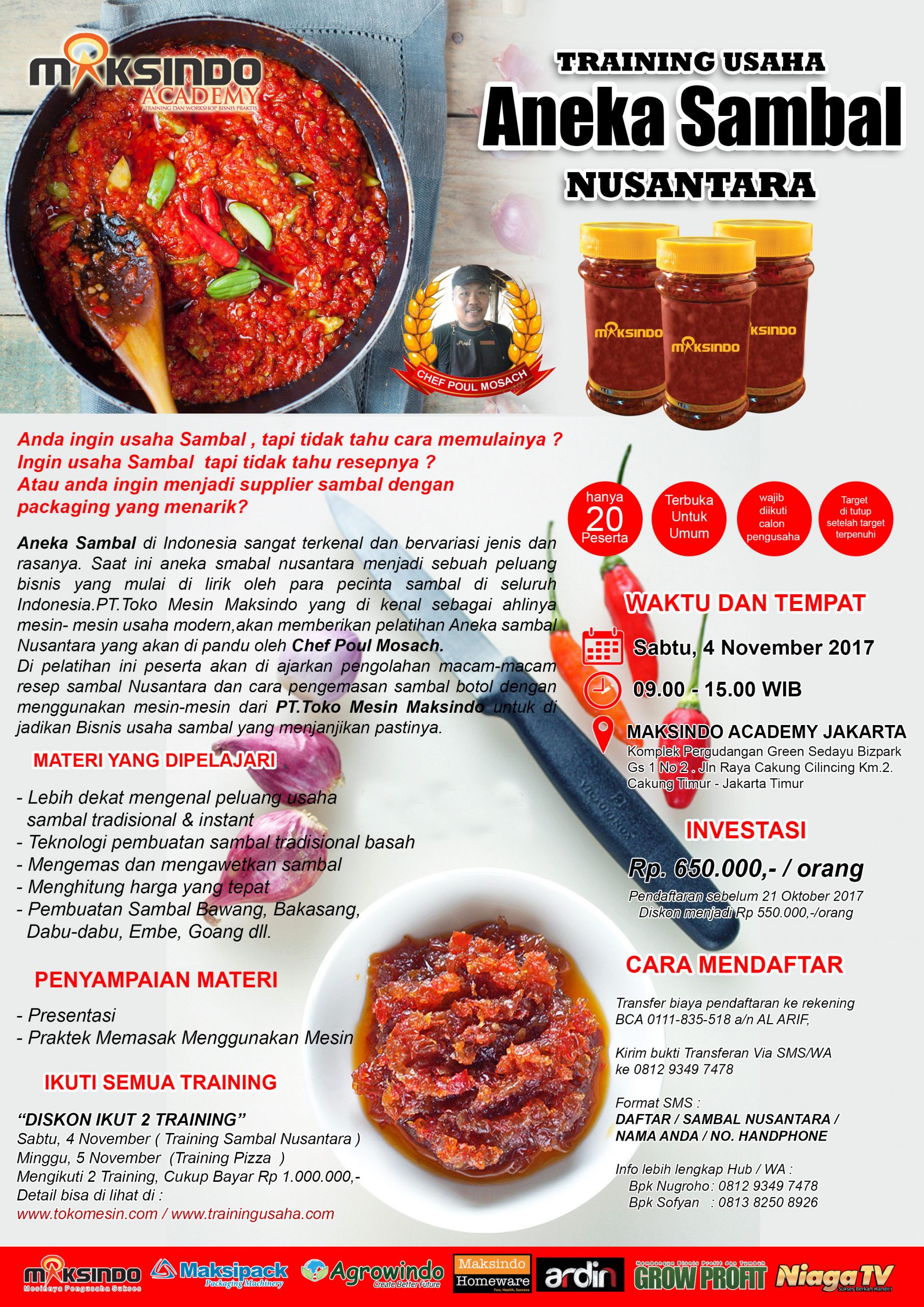 Training Usaha Aneka Sambal Nusantara, 4 November 2017