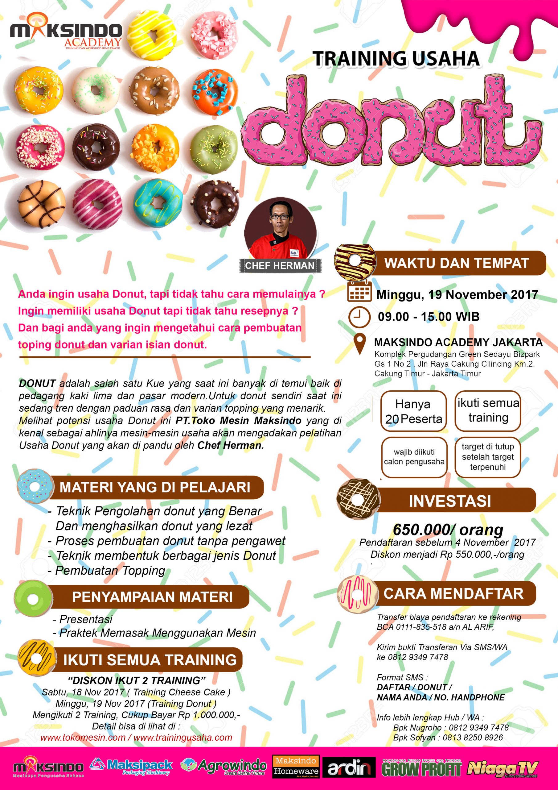 Training Usaha Donut, 19 November 2017