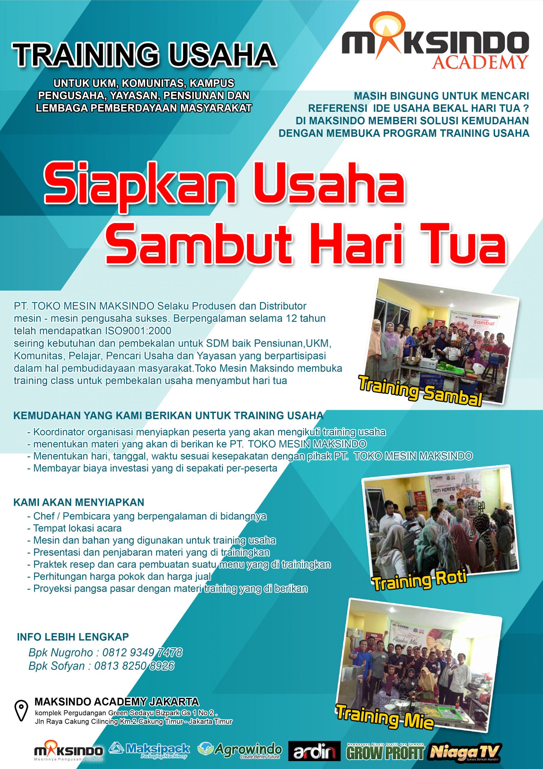 Training Usaha Siapkan Usaha Sambut Hari Tua