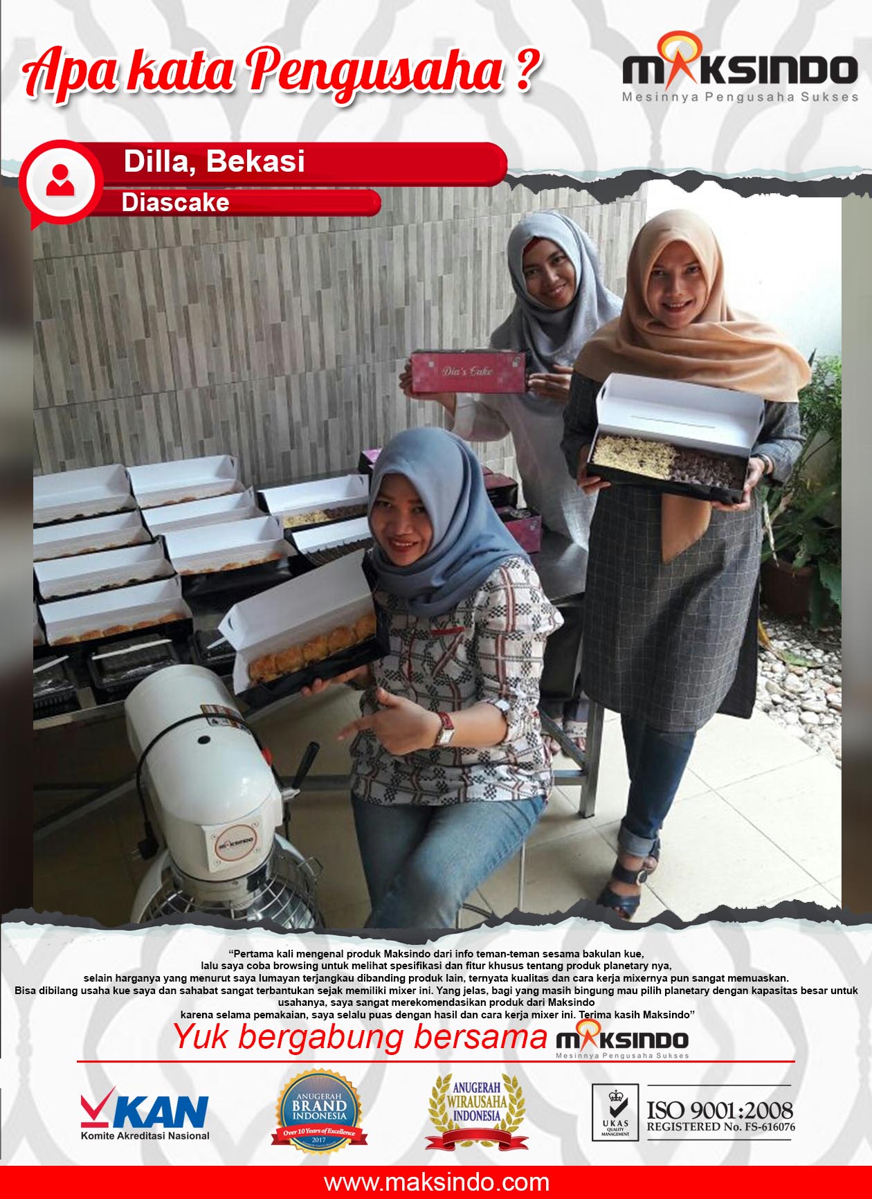 Diascake : Harga Terjangkau, Mesin Berkualitas