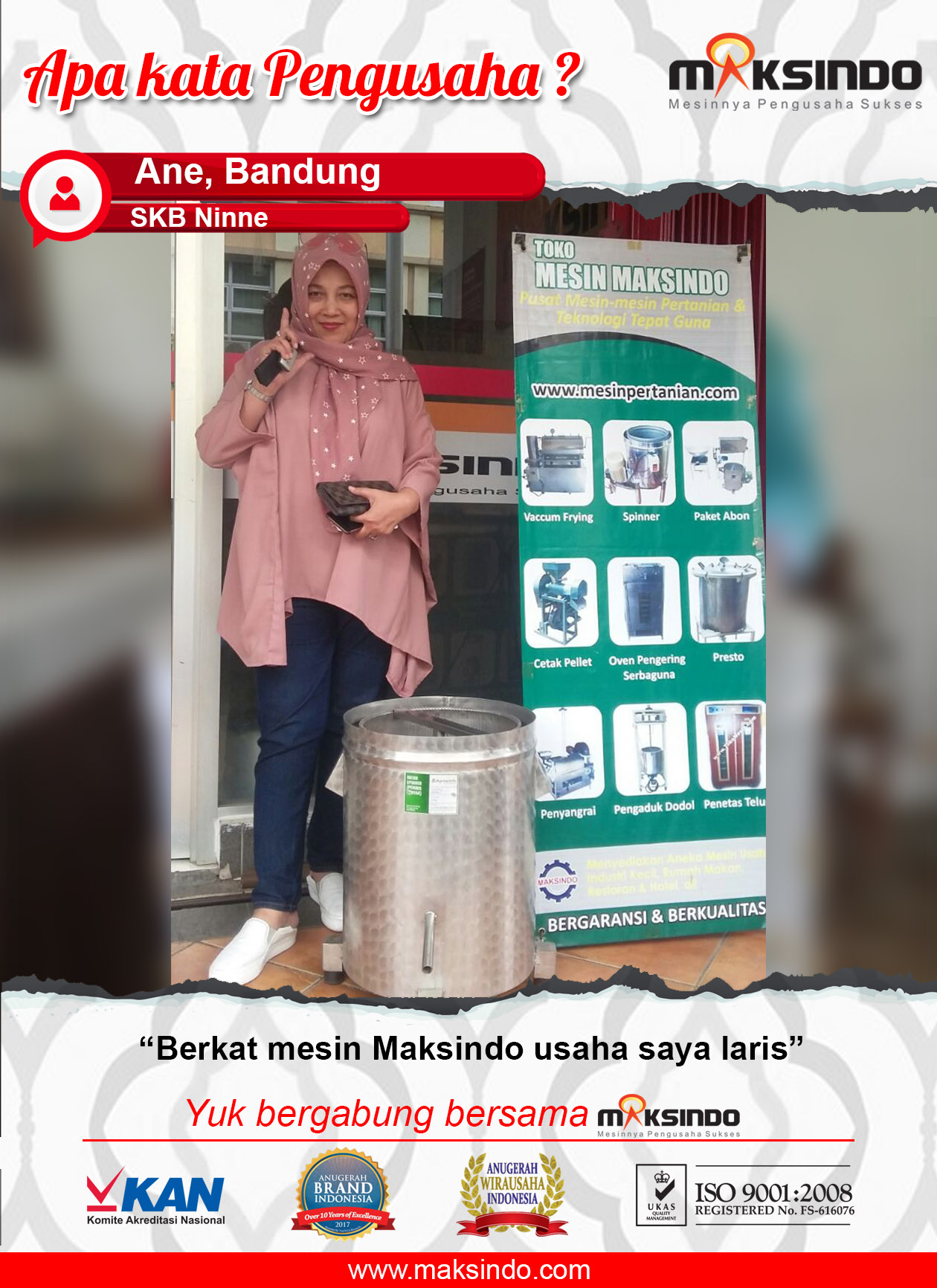 SKB Nine : Berkat Mesin Dari Maksindo Usaha Semakin Laris