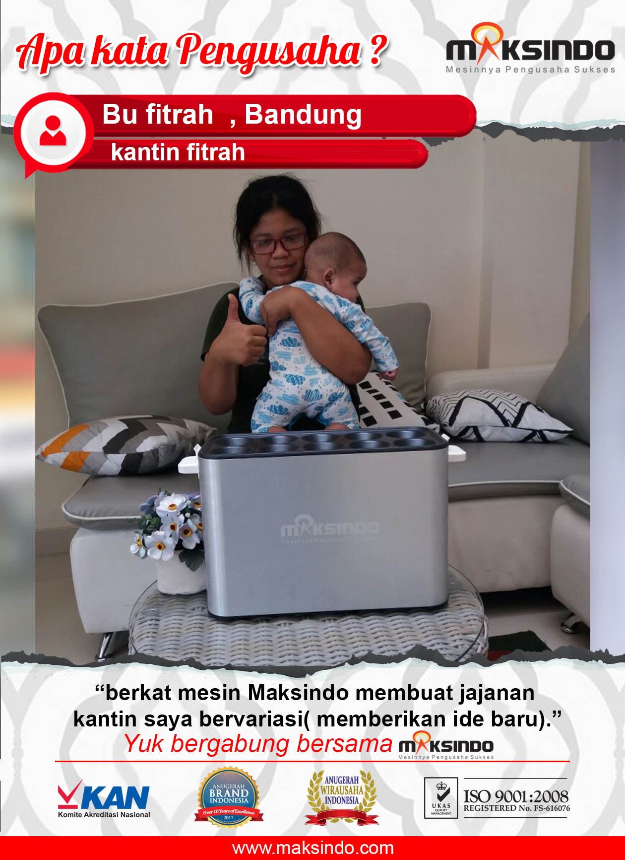 Kantin Fitrah : Dengan Mesin Maksindo Jajanan Menjadi Bervariasi