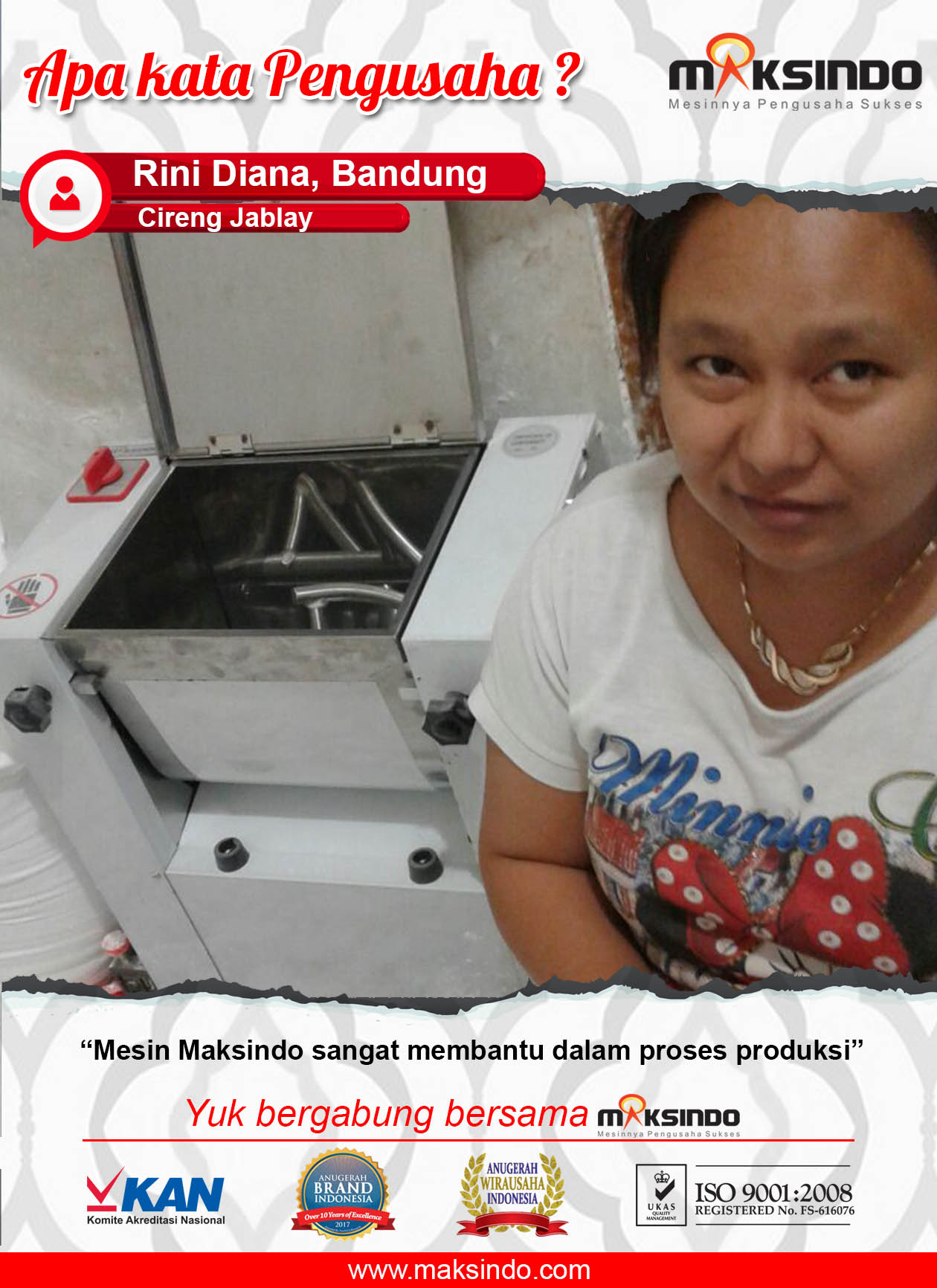 Cireng Jablay : Produksi Makin Terbantu Dengan Mesin Maksindo