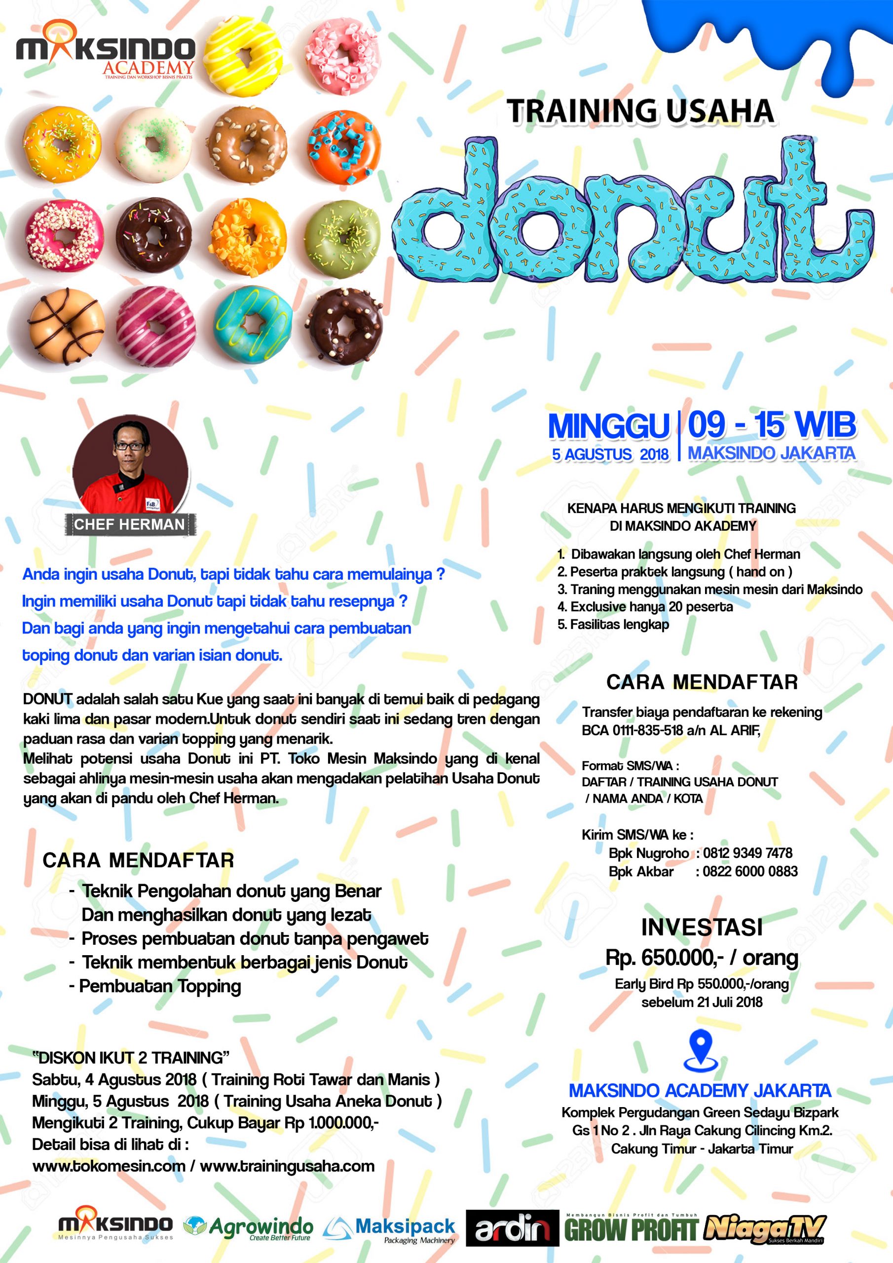 Training Usaha Donut, Minggu 5 Agustus 2018