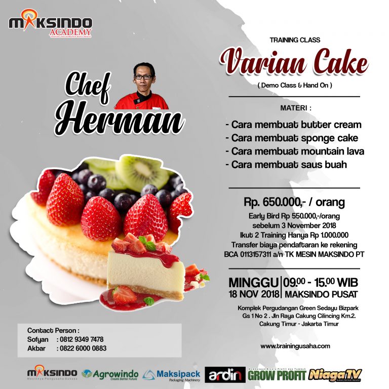 Training Usaha Varian Cake, 18 november 2018