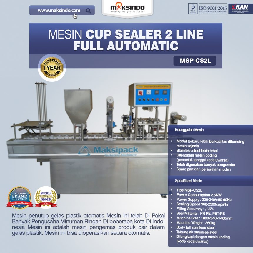 Jual Mesin Cup Sealer Otomatis 2 line dan 4 line di Bali
